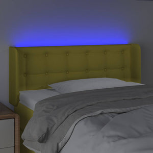 Κεφαλάρι Κρεβατιού LED Πράσινο 103x16x78/88 εκ. Υφασμάτινο