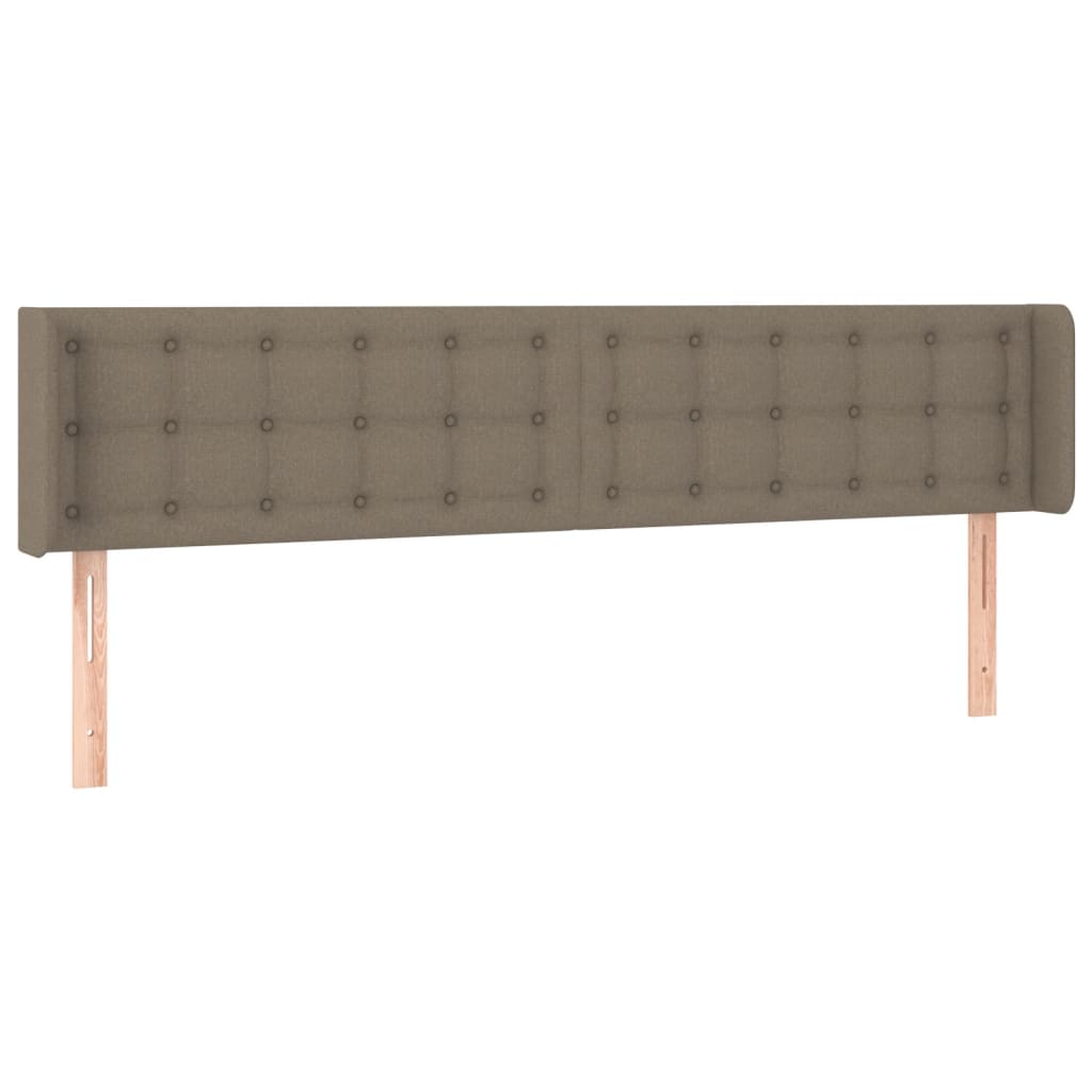 Κεφαλάρι Κρεβατιού LED Taupe 183x16x78/88 εκ. Υφασμάτινο