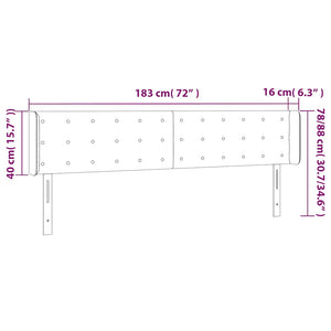 Κεφαλάρι Κρεβατιού LED Σκούρο Πράσινο 183x16x78/88εκ. Βελούδινο