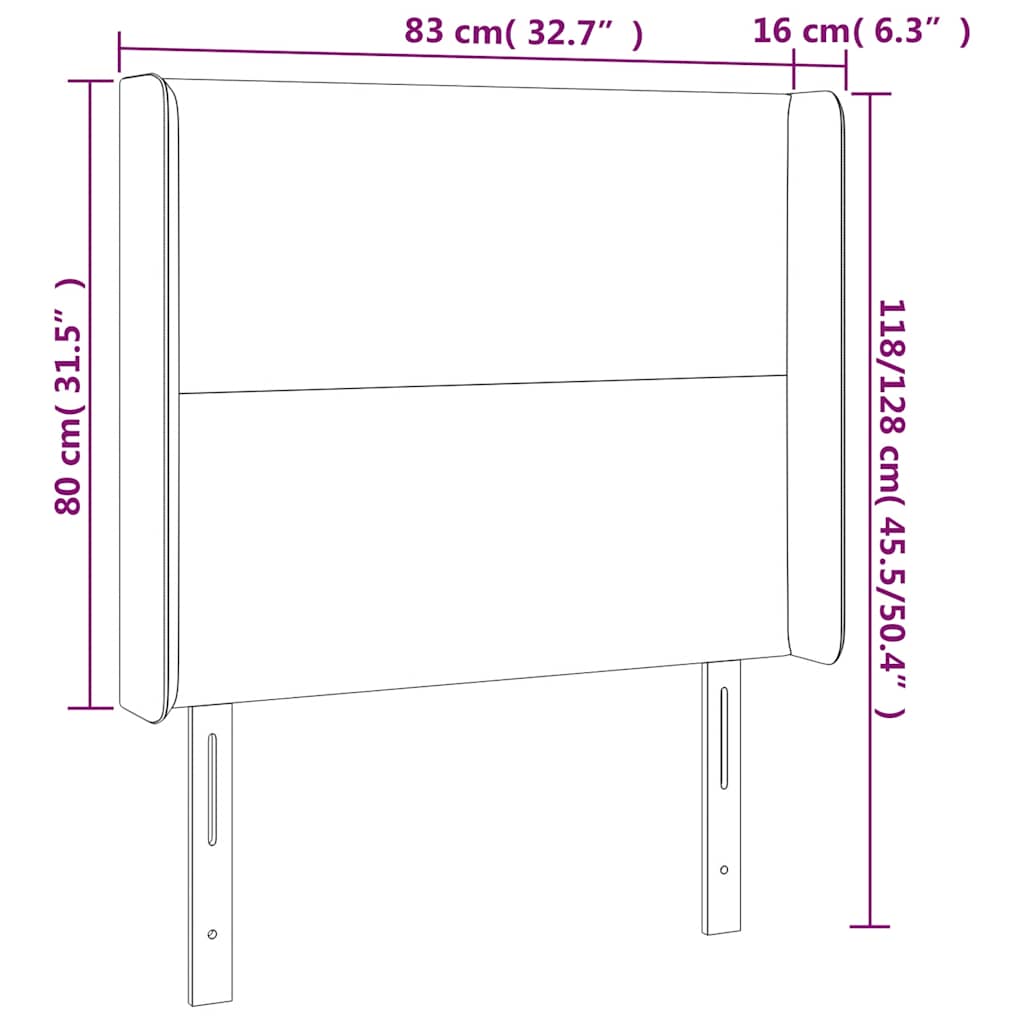 Κεφαλάρι Κρεβατιού LED Σκούρο Πράσινο 83x16x118/128 εκ - Pakobazaar