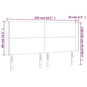 Κεφαλάρι Κρεβατιού LED Σκούρο Πράσινο 163x16x118/128 εκ - Pakobazaar