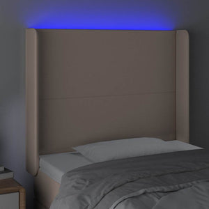 Κεφαλάρι Κρεβατιού LED Καπουτσίνο 83x16x118/128 εκ