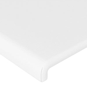 Κεφαλάρι Κρεβατιού LED Λευκό 147x16x118/128 εκ. Συνθετ. Δέρμα - Pakobazaar