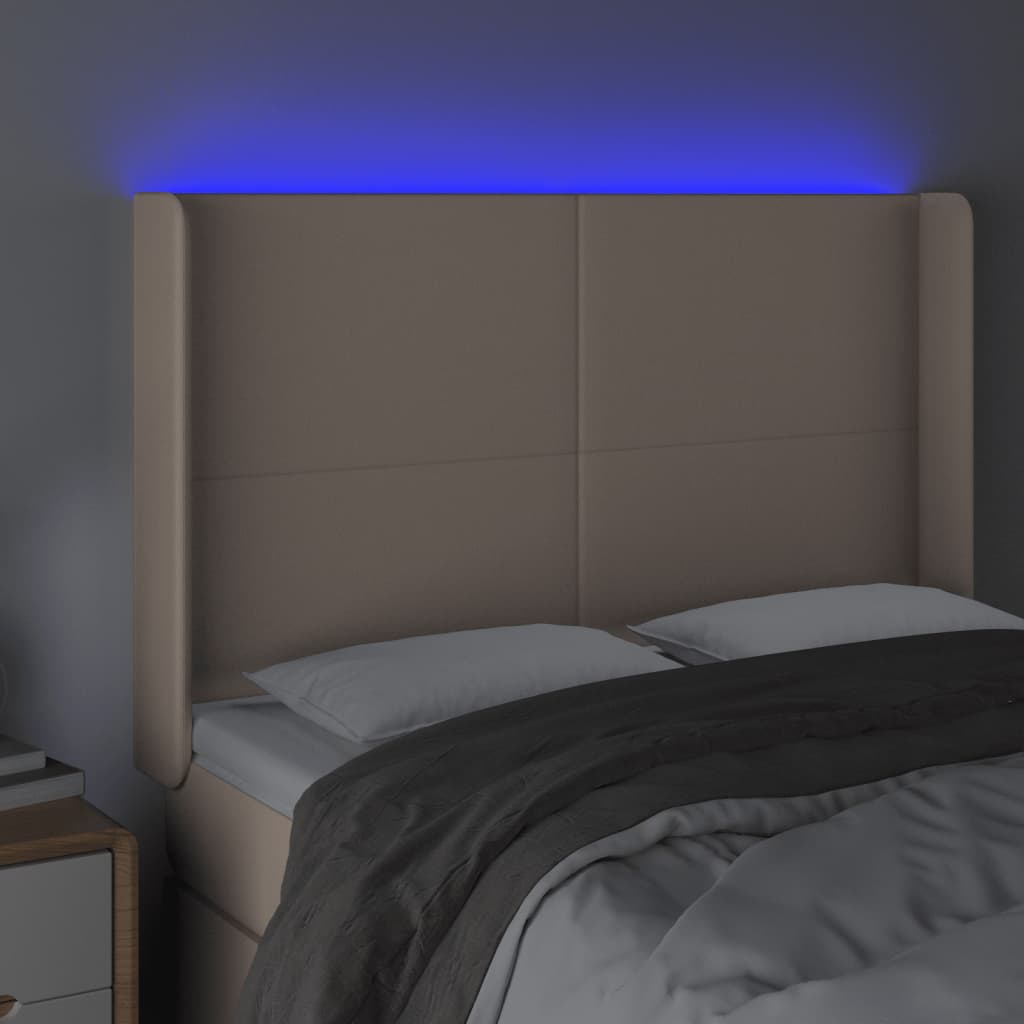 Κεφαλάρι Κρεβατιού LED Καπουτσίνο 147x16x118/128 εκ - Pakobazaar