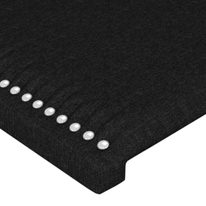 Κεφαλάρι Κρεβατιού LED Μαύρο 83x16x118/128εκ. Υφασμάτινο