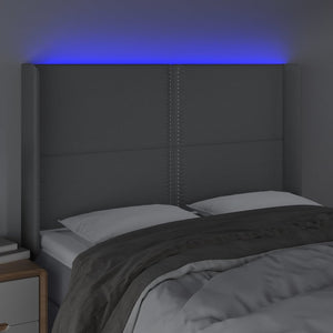 Κεφαλάρι Κρεβατιού LED Ανοιχτό Γκρι 147x16x118/128 εκ. - Pakobazaar