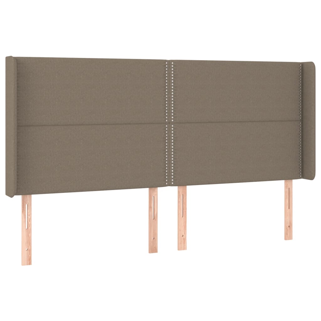 Κεφαλάρι Κρεβατιού LED Taupe 163x16x118/128 εκ. Υφασμάτινο
