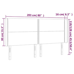 Κεφαλάρι Κρεβατιού LED Σκούρο Πράσινο 203x16x118/128 εκ - Pakobazaar