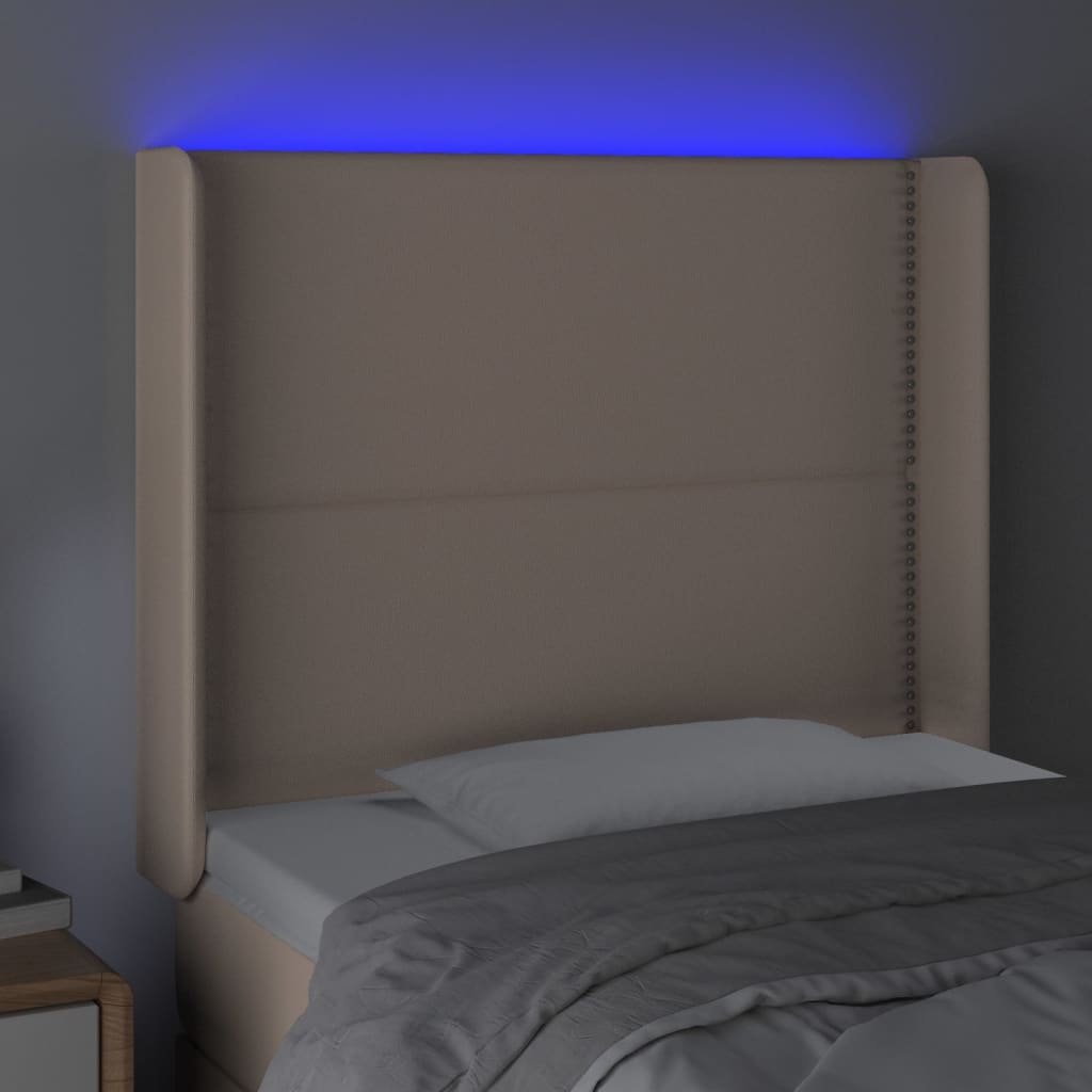Κεφαλάρι Κρεβατιού LED Καπουτσίνο 103x16x118/128 εκ - Pakobazaar