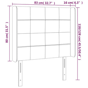 Κεφαλάρι Κρεβατιού LED Πράσινο 83x16x118/128εκ. Υφασμάτινο