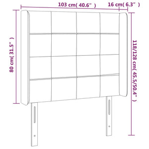 Κεφαλάρι Κρεβατιού LED Ανοιχτό Γκρι 103x16x118/128 εκ. - Pakobazaar