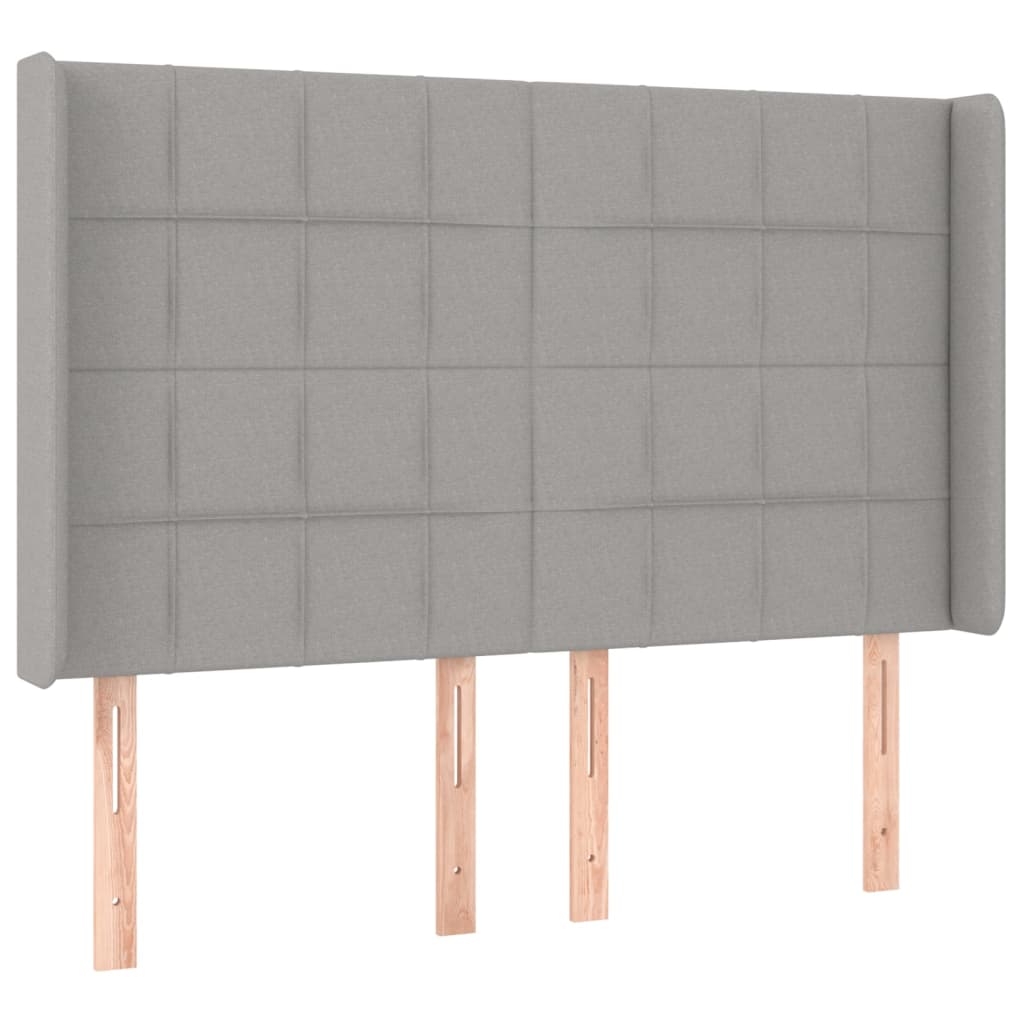 Κεφαλάρι Κρεβατιού LED Ανοιχτό Γκρι 147x16x118/128 εκ.