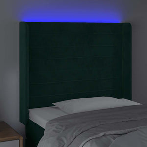 Κεφαλάρι Κρεβατιού LED Σκούρο Πράσινο 93x16x118/128 εκ - Pakobazaar