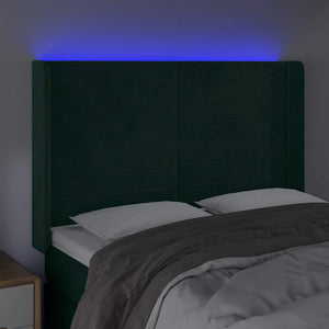 Κεφαλάρι Κρεβατιού LED Σκούρο Πράσινο 147x16x118/128 εκ - Pakobazaar