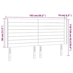 Κεφαλάρι Κρεβατιού LED Σκούρο Πράσινο 163x16x118/128 εκ - Pakobazaar