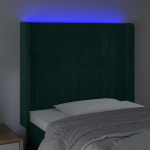 Κεφαλάρι Κρεβατιού LED Σκούρο Πράσινο 93x16x118/128 εκ - Pakobazaar
