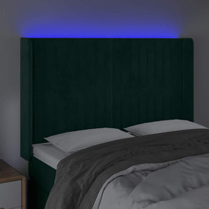 Κεφαλάρι Κρεβατιού LED Σκούρο Πράσινο 147x16x118/128 εκ - Pakobazaar