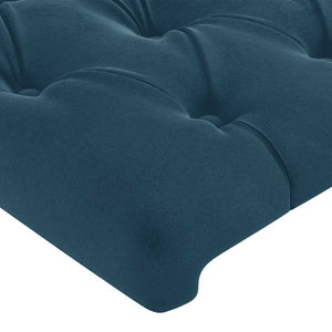 Κεφαλάρι Κρεβατιού LED Σκούρο Μπλε 83x16x118/128εκ. Βελούδινο - Pakobazaar