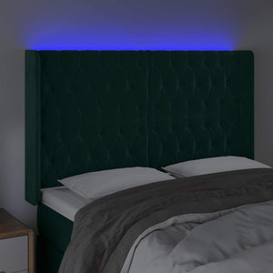 Κεφαλάρι Κρεβατιού LED Σκούρο Πράσινο 147x16x118/128 εκ - Pakobazaar