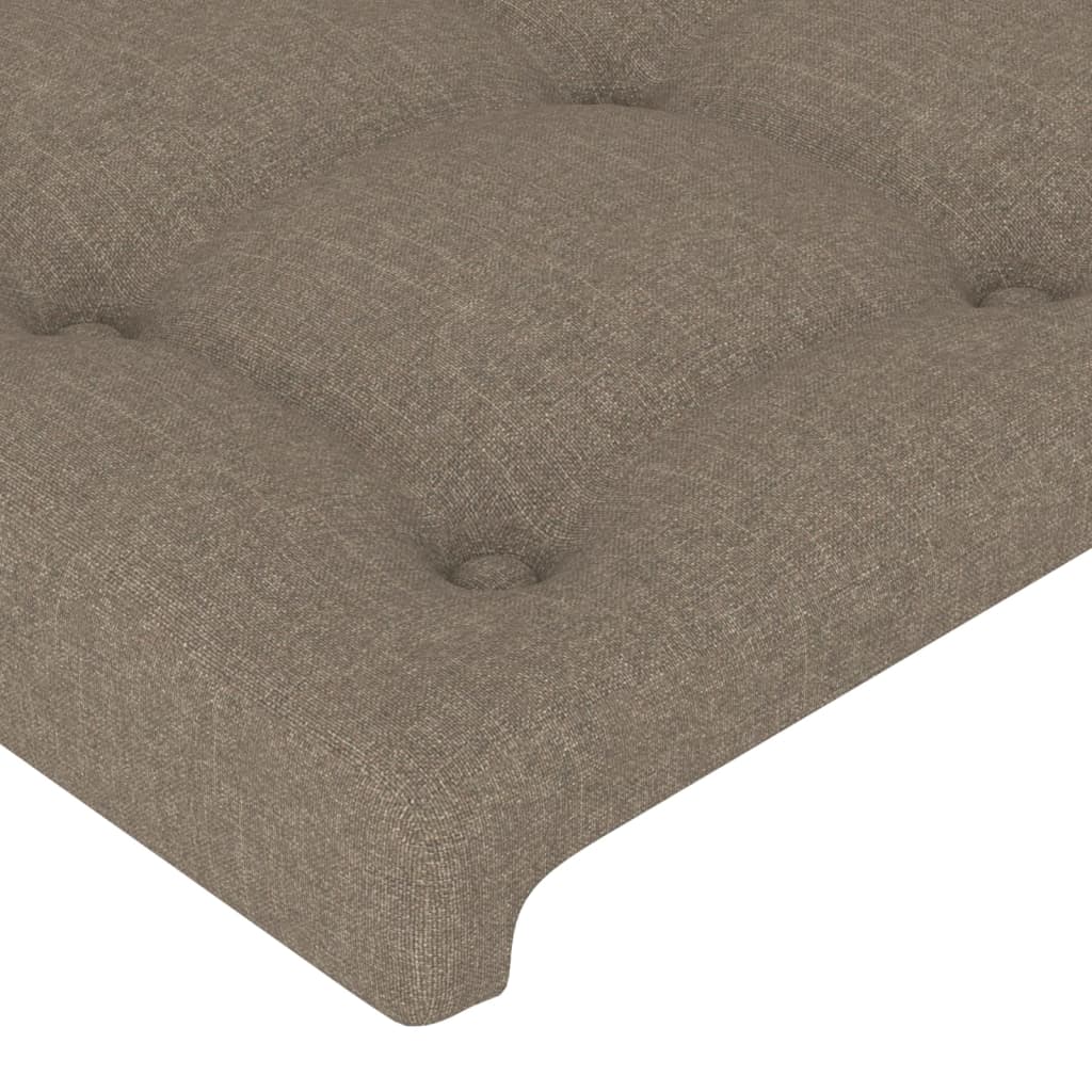 Κεφαλάρι Κρεβατιού LED Taupe 147x16x118/128 εκ. Υφασμάτινο
