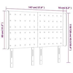 Κεφαλάρι Κρεβατιού LED Σκούρο Πράσινο 147x16x118/128 εκ - Pakobazaar