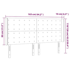 Κεφαλάρι Κρεβατιού LED Σκούρο Πράσινο 163x16x118/128 εκ - Pakobazaar