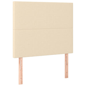 Κρεβάτι Boxspring με Στρώμα Κρεμ 80 x 200 εκ. Υφασμάτινο - Pakobazaar