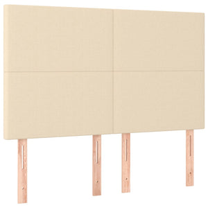 Κρεβάτι Boxspring με Στρώμα Κρεμ 140x190 εκ. Υφασμάτινο - Pakobazaar