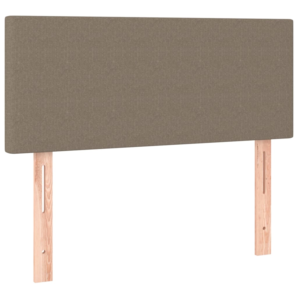 Κρεβάτι Boxspring με Στρώμα Taupe 80x200 εκ. Υφασμάτινο