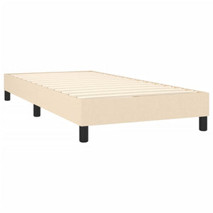 Κρεβάτι Boxspring με Στρώμα Κρεμ 90x190 εκ.Υφασμάτινο