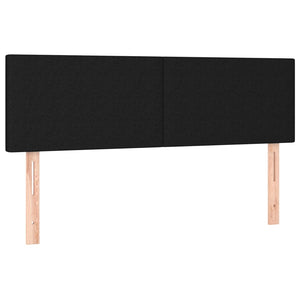 Κρεβάτι Boxspring με Στρώμα Μαύρο 140x200 εκ. Υφασμάτινο