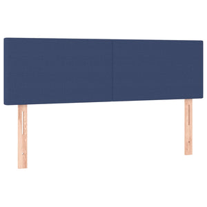 Κρεβάτι Boxspring με Στρώμα Μπλε 140x200 εκ. Υφασμάτινο