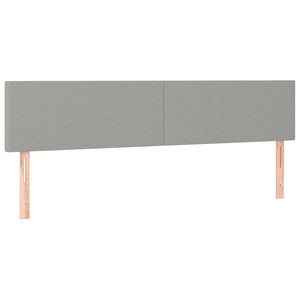 Κρεβάτι Boxspring με Στρώμα Ανοιχτό Γκρι 200x200 εκ. Υφασμάτινο - Pakobazaar