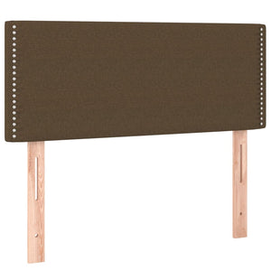 Κρεβάτι Boxspring με Στρώμα Σκούρο Καφέ 100x200 εκ. Υφασμάτινο