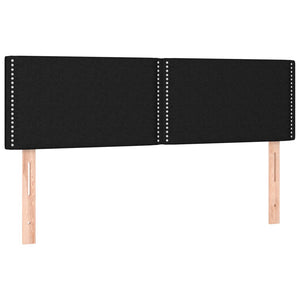 Κρεβάτι Boxspring με Στρώμα Μαύρο 140x190 εκ. Υφασμάτινο