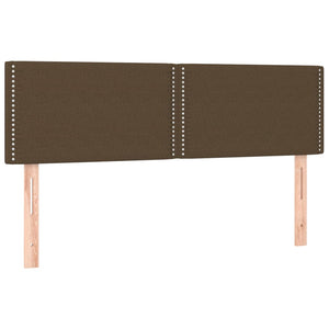 Κρεβάτι Boxspring με Στρώμα Σκούρο Καφέ 140x200 εκ Υφασμάτινο