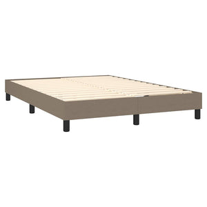 Κρεβάτι Boxspring με Στρώμα Taupe 140x200 εκ. Υφασμάτινο
