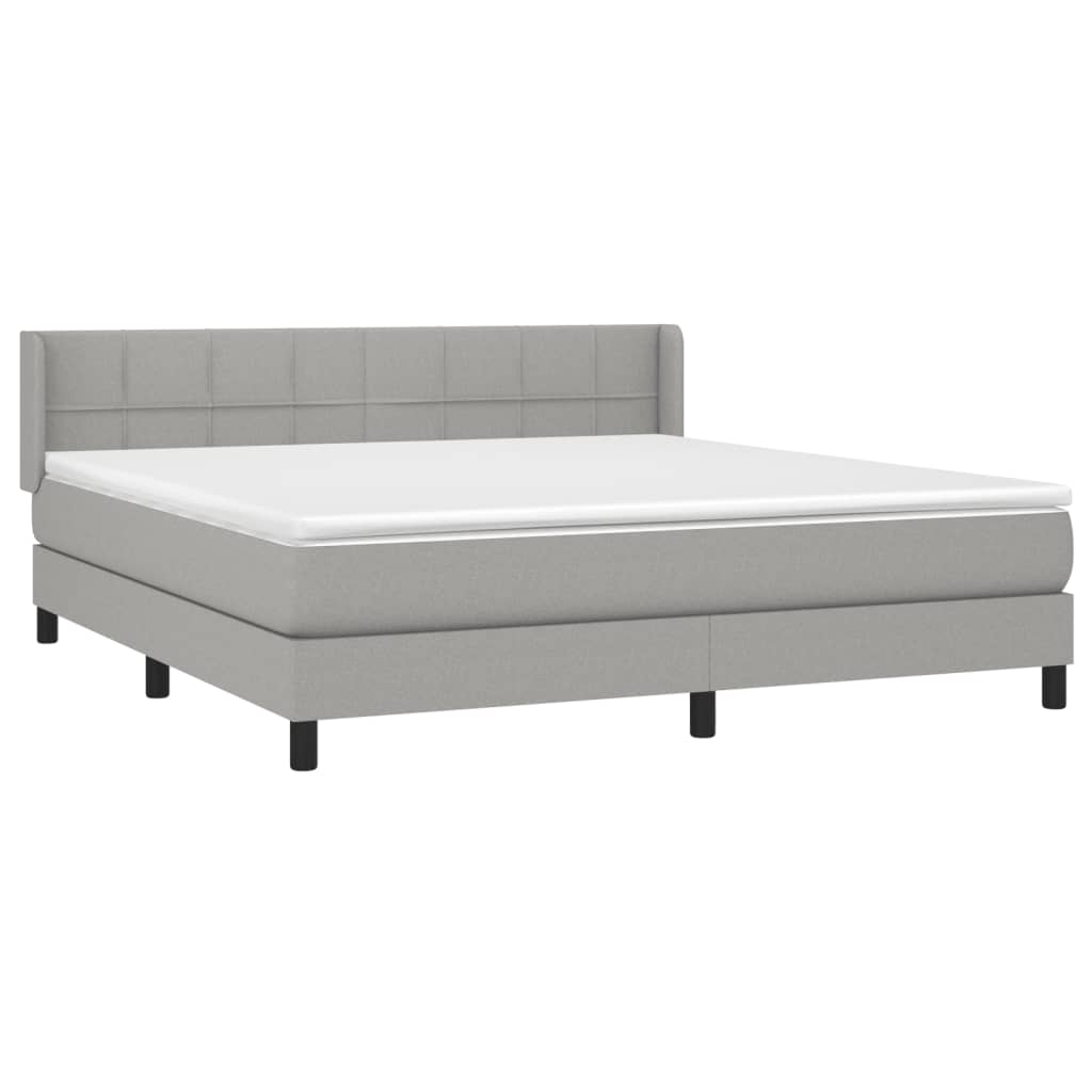 Κρεβάτι Boxspring με Στρώμα Αν. Πράσινο 160x200εκ Υφασμάτινο