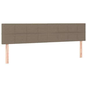 Κρεβάτι Boxspring με Στρώμα Taupe 200x200 εκ. Υφασμάτινο