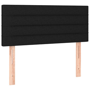 Κρεβάτι Boxspring με Στρώμα Μαύρο 90x190 εκ.Υφασμάτινο