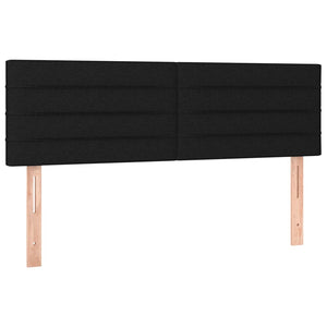 Κρεβάτι Boxspring με Στρώμα Μαύρο 140x190 εκ. Υφασμάτινο