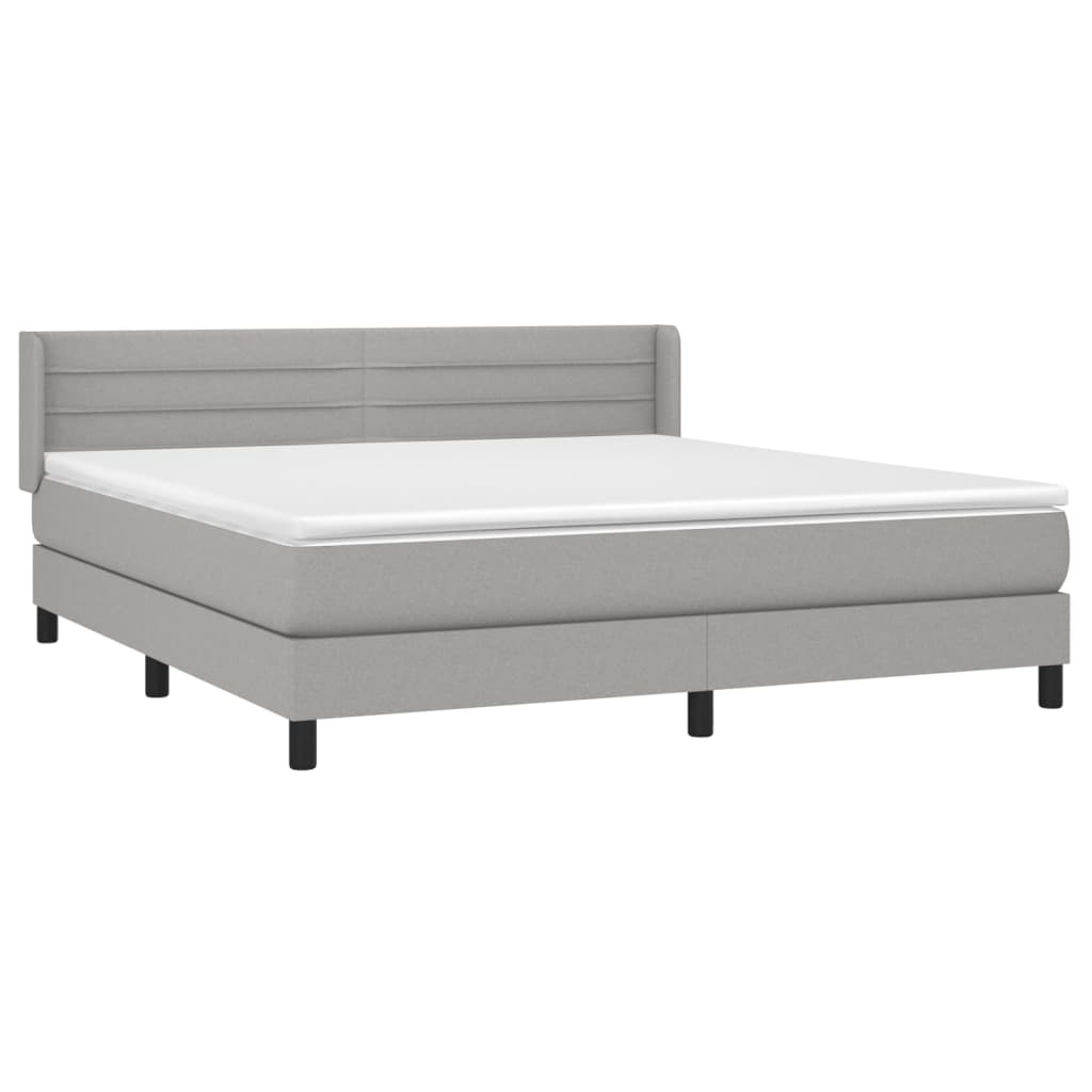 Κρεβάτι Boxspring με Στρώμα Αν. Πράσινο 160x200εκ Υφασμάτινο