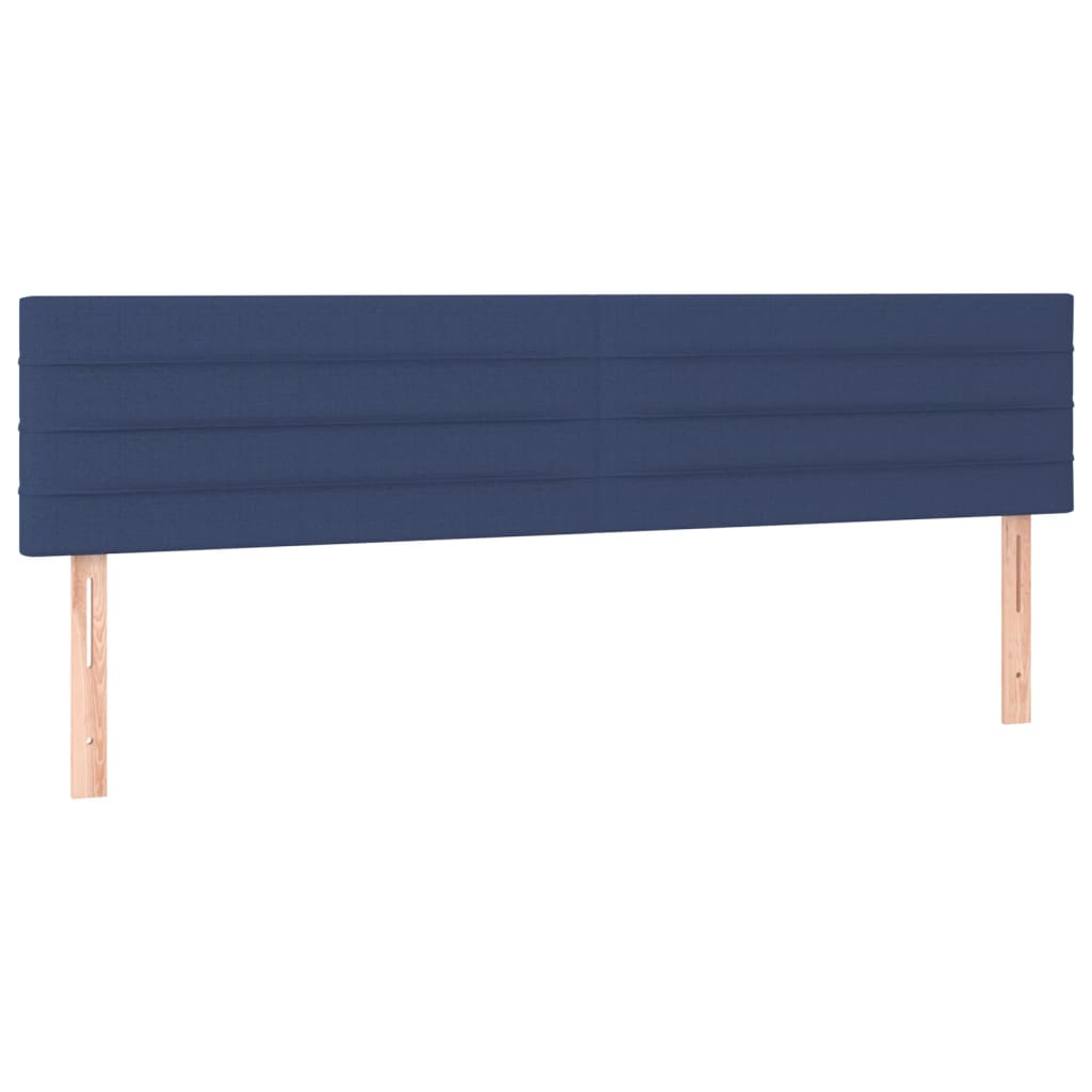 Κρεβάτι Boxspring με Στρώμα Μπλε 160x200 εκ. Υφασμάτινο - Pakobazaar