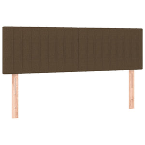 Κρεβάτι Boxspring με Στρώμα Σκούρο Καφέ 140x190 εκ. Υφασμάτινο