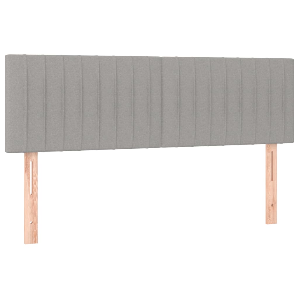 Κρεβάτι Boxspring με Στρώμα Ανοιχτό Γκρι 140x200 εκ. Υφασμάτινο