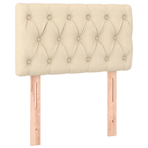 Κρεβάτι Boxspring με Στρώμα Κρεμ 80 x 200 εκ. Υφασμάτινο