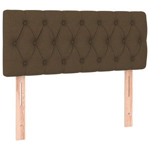 Κρεβάτι Boxspring με Στρώμα Σκούρο Καφέ 100x200 εκ. Υφασμάτινο