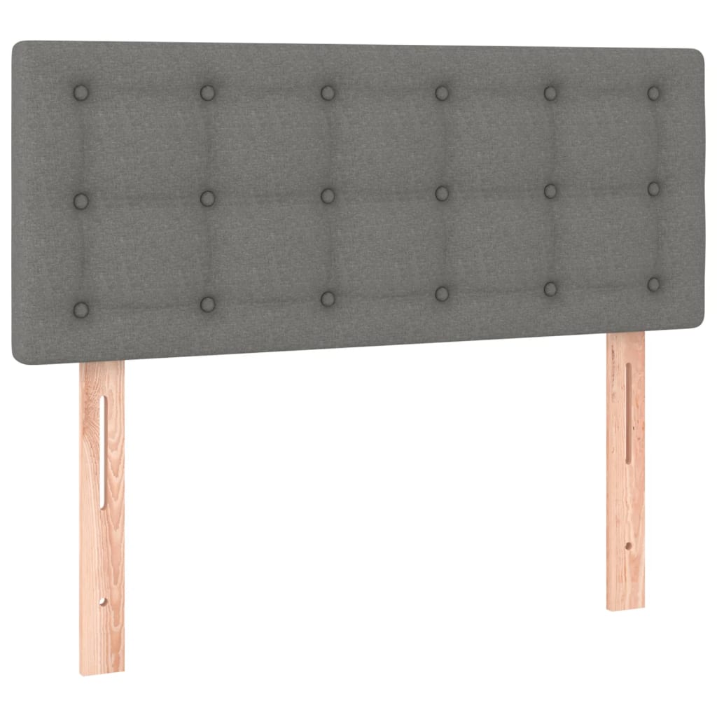 Κρεβάτι Boxspring με Στρώμα Σκούρο Γκρι 80x200 εκ. Υφασμάτινο - Pakobazaar