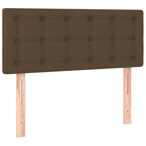 Κρεβάτι Boxspring με Στρώμα Σκούρο Καφέ 80x200 εκ. Υφασμάτινο
