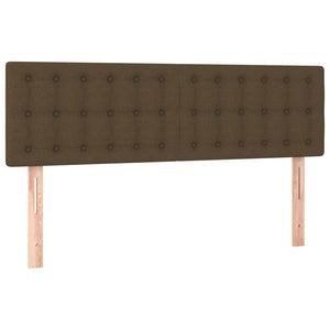 Κρεβάτι Boxspring με Στρώμα Σκούρο Καφέ 140x190 εκ. Υφασμάτινο